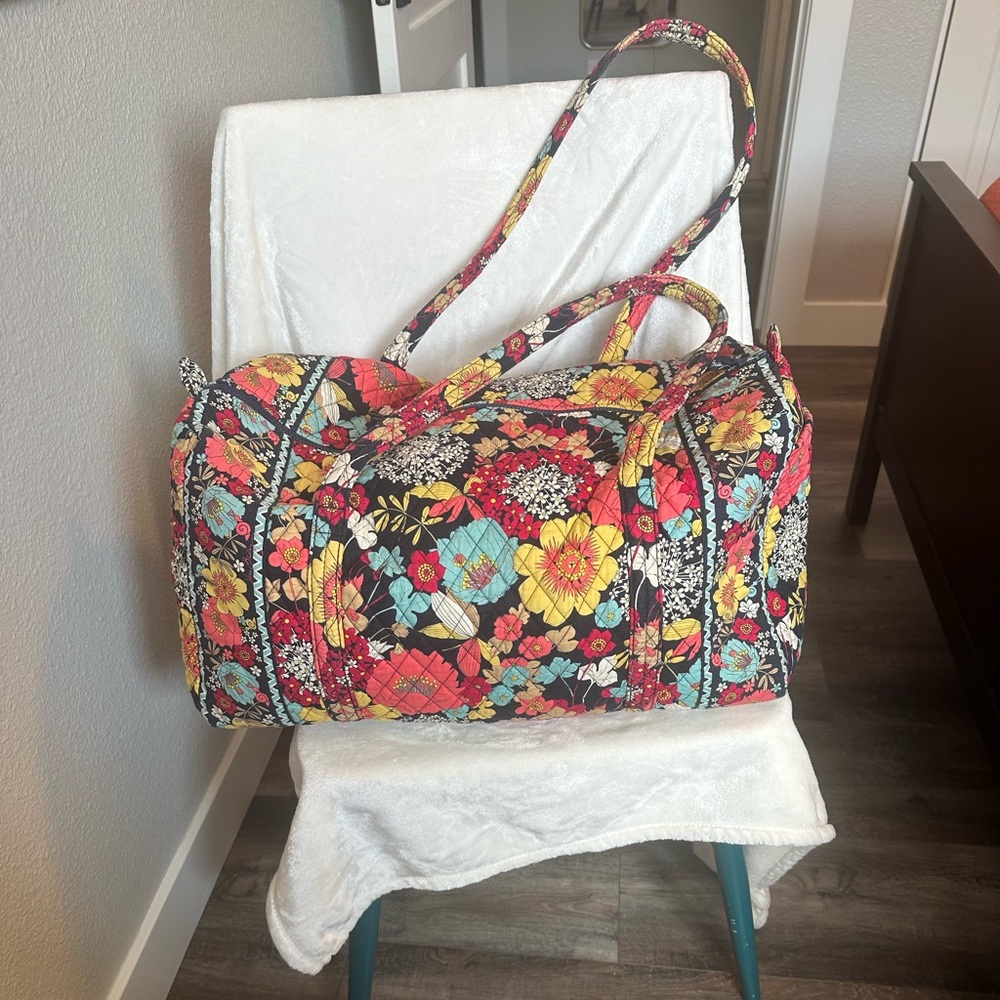Vera Bradley Duffel in retired Happy Snails print